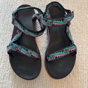 TEVA Platform Colorful Patterned Sandals